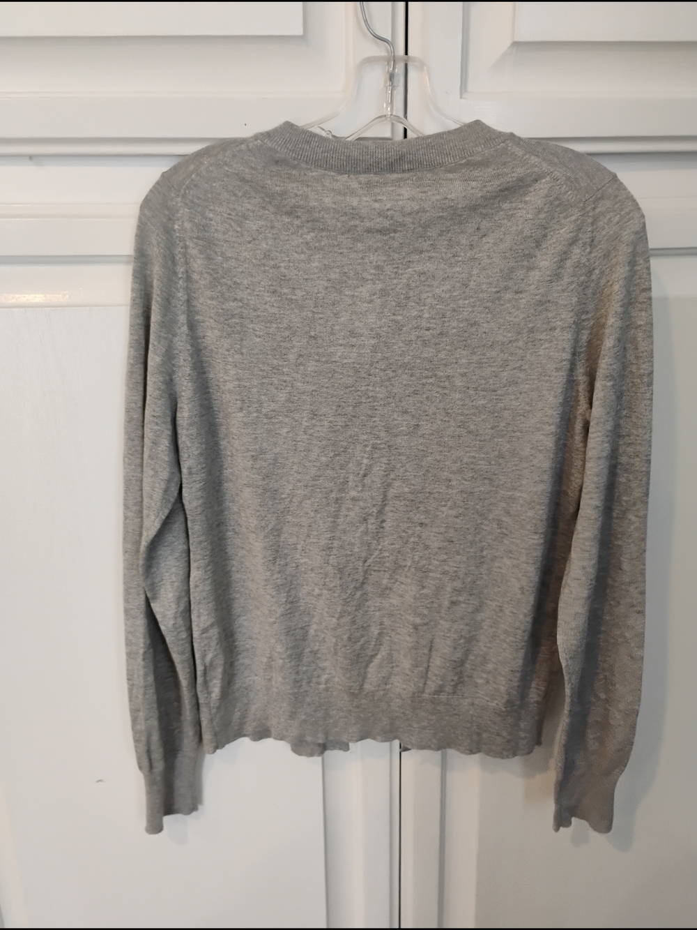Banana Republic Women's Light Gray Cotton Blend Twinset - Picture 3 of 9